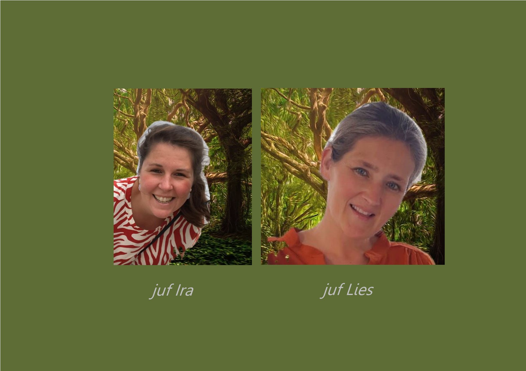 <p>bewegingsopvoeding kleuterschool: juf Ira en juf Lies</p>
